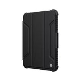 Apple iPad mini 7 / iPad mini 6 - Nillkin Bumper Leather Case Pro Camera Protective Multi Angle Standing Stylus Holder Rugged Case