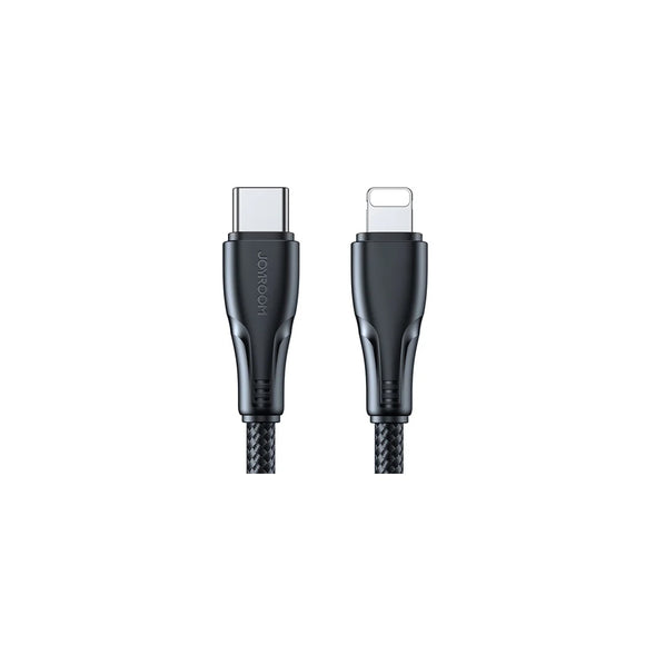 Joyroom USB Cable - Surpass Series 30W Fast Charging Braided Nylon Data Cable (Type-C to Lightning) 25cm S-A11