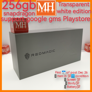 (GRABPAY LATER) Latest official red magic 10 pro transparent white 256gb snapdragon support Google gms gaming full set