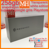 (GRABPAY LATER) Latest official red magic 10 pro transparent white 256gb snapdragon support Google gms gaming full set