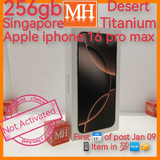 Sealed Singapore apple iphone 16 pro max desert titanium 256gb new set