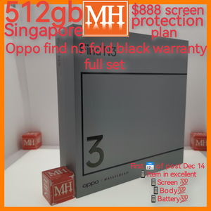 Free $888 screen protection 512gb Singapore oppo find n3 fold black snapdragon hasselblad foldable warranty full set