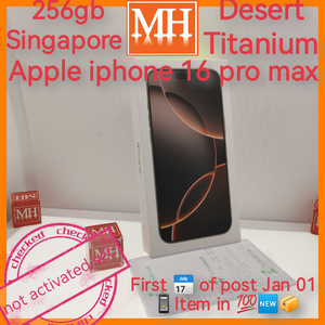 Sealed Singapore apple iphone 16 pro max desert titanium 256gb warranty new set