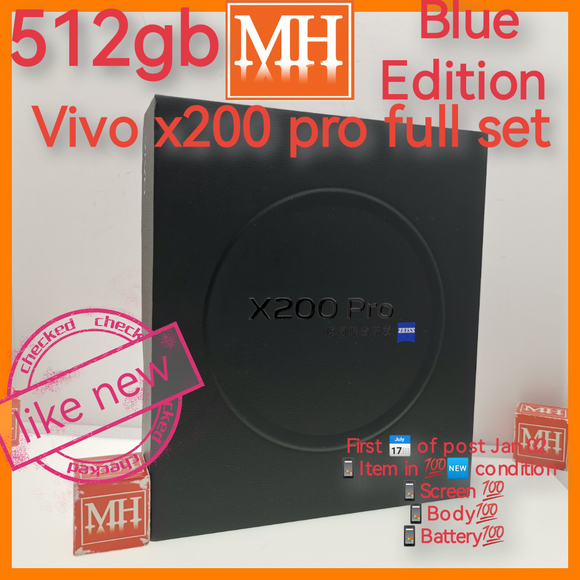 Blue edition 512gb official vivo x200 pro 5g support Google gms full set