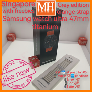 Singapore warranty Samsung Galaxy watch ultra 47mm Cellular titanium grey optional bundle promo full set