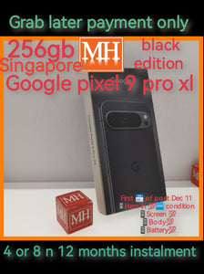 (grab+cash+delivery only)Singapore official Google pixel 9 pro xl Black 256gb warranty full set