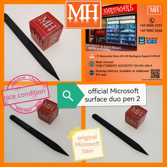 Official authentic Microsoft surface slim pen 2 black set
