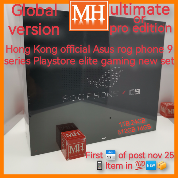 Hong Kong official global edition Asus rog phone 9 pro ultimate 1tb or pro 512gb snapdragon elite gaming new set