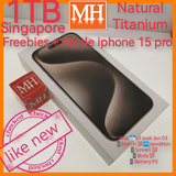 Freebies along 1tb apple iphone 15 pro natural titanium Singapore full set