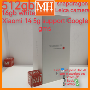 512gb 16gb official Xiaomi 14 white snapdragon Leica camera support Google gms full set