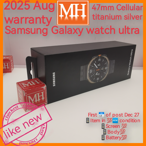 2025 Aug Singapore Samsung Galaxy watch ultra 47mm Cellular titanium silver grey warranty full set