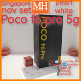 Nov set Singapore official Poco f6 pro 5g white 256gb warranty full set