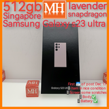 512gb Singapore official Samsung Galaxy s23 ultra lavender snapdragon dual sims full set