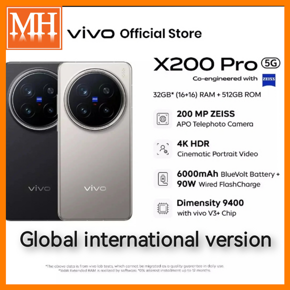 Official Global version vivo x200 pro 512gb international set