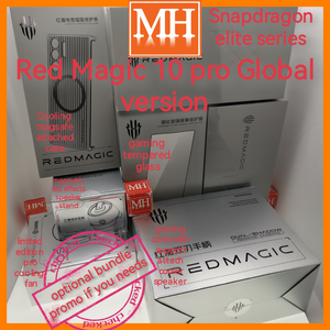 Global red magic 10 pro gaming phone and pwp optional bundle gaming accessories promo set