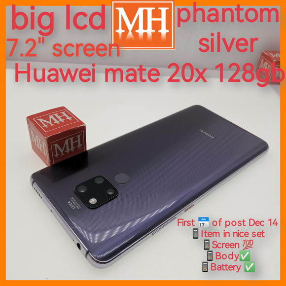 Singapore Huawei mate 20x silver 128gb inbuilt google Playstore set