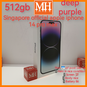 512gb Singapore official apple iphone 14 pro max deep purple full set