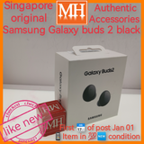 Singapore official Samsung Galaxy buds 2 black Bluetooth earpod full set