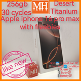 Freebies+Oct 30 cycles apple iphone 16 pro max desert titanium 256gb warranty full set